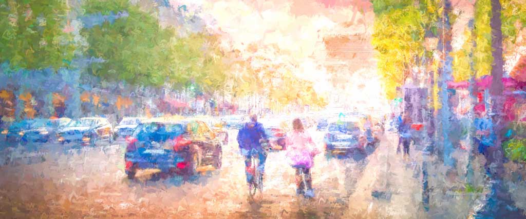 Painted Photograph of Arc de Triomphe